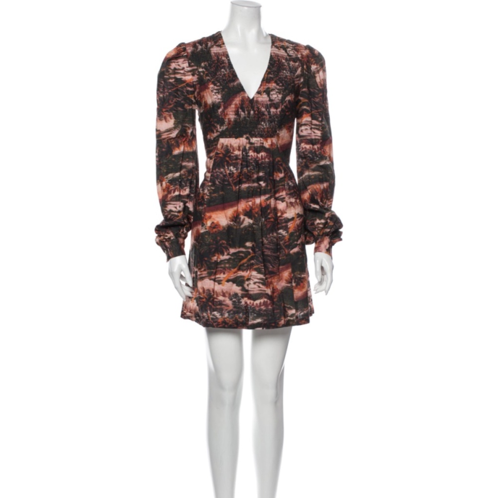 Petersyn Printed Sunset Mini Dress Size Small